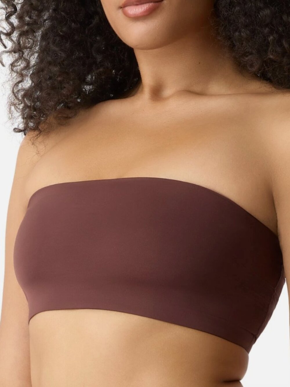 GAP GapBody Super Stretch Bandeau Bralette GPW01354 Dark Brown NWT Size:M